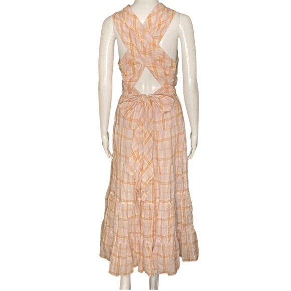 NWT Ulla Johnson Pale Lilac Plaid Noelle Dress - Picture 4 of 9